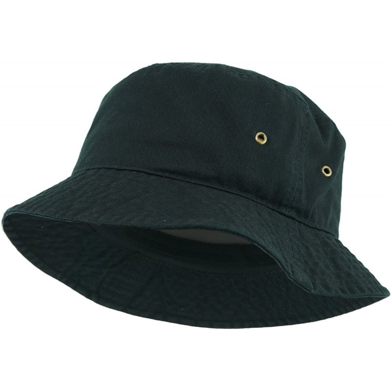 Bucket Hats Unisex Washed Cotton Bucket Hat Summer Outdoor Cap - (1. Bucket Classic) Black - C511JEB19K3 $11.33