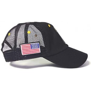Baseball Caps 101st Airborne Division Low Profile Hat Cap Black Yellow Mesh Trucker Style - C4194I5A47R $23.43