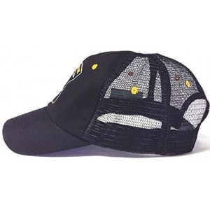 Baseball Caps 101st Airborne Division Low Profile Hat Cap Black Yellow Mesh Trucker Style - C4194I5A47R $23.43