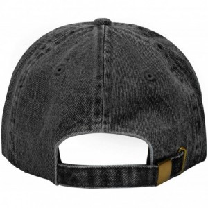 Baseball Caps Classic Baseball Cap Dad Hat 100% Cotton Soft Adjustable Size - Denim (Black) - CX18ZDTCG5I $8.60