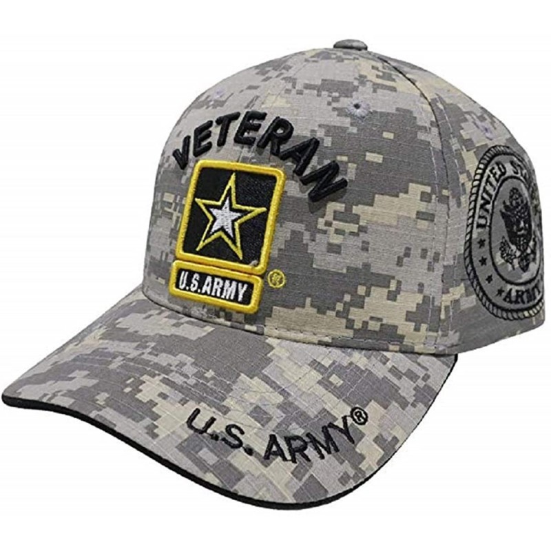 Baseball Caps Officially Licensed Embroidered US Military Baseball Cap Hat - Vet Acm/Blk - CI18ADCDQ9E $17.31