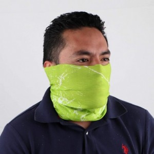 Balaclavas Seamless Face Mask Bandanas for Dust- Outdoors- Festivals- Sports - Splatter Green - CA198D7I279 $28.19