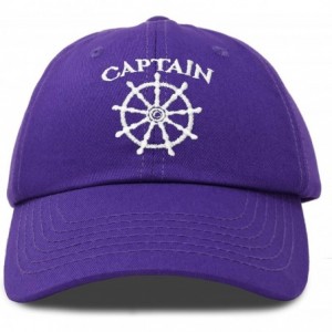 Baseball Caps Captain Hat Sailing Baseball Cap Navy Gift Boating Men Women - Purple - C718WCQN73I $13.82
