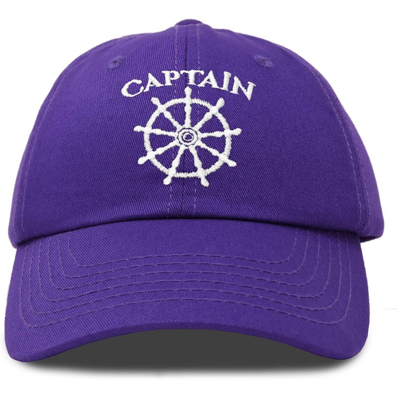 Baseball Caps Captain Hat Sailing Baseball Cap Navy Gift Boating Men Women - Purple - C718WCQN73I $23.87