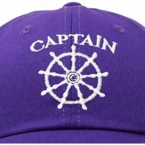 Baseball Caps Captain Hat Sailing Baseball Cap Navy Gift Boating Men Women - Purple - C718WCQN73I $13.82