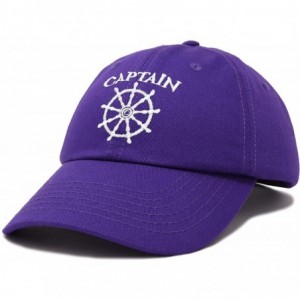 Baseball Caps Captain Hat Sailing Baseball Cap Navy Gift Boating Men Women - Purple - C718WCQN73I $13.82