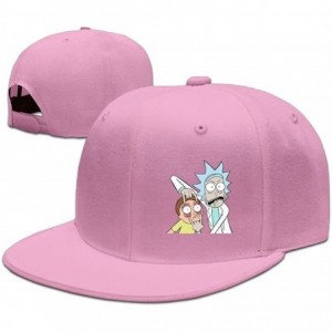 Baseball Caps Unisex Snapback Baseball Cap Peaked Hat Adjustable Flat Brim Hip Hop Cap - Pink - CW18GYNQTTI $16.35