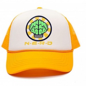 Baseball Caps Unisex-Adult One-Size Trucker Hat Cap Multi - White/Yellow - CV129DY5JSN $14.86