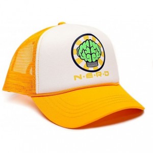 Baseball Caps Unisex-Adult One-Size Trucker Hat Cap Multi - White/Yellow - CV129DY5JSN $14.86