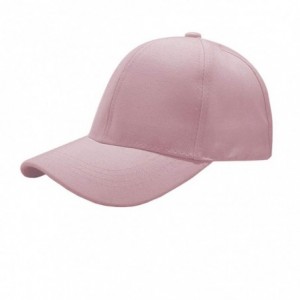 Baseball Caps Backless Ponytail Hats Pony Caps Baseball for Women Elastic-Visor (Pink) - Pink - CK18ST5GAXG $7.45