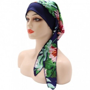 Skullies & Beanies Chemo Cancer Head Scarf Hat Cap Tie Dye Pre-Tied Hair Cover Headscarf Wrap Turban Headwear - CG198MU7SGY $...