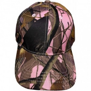 Baseball Caps Camouflage Hat with Hardwood Pattern- to Choose from - Pink Camo - CZ12D8MCBQT $9.62