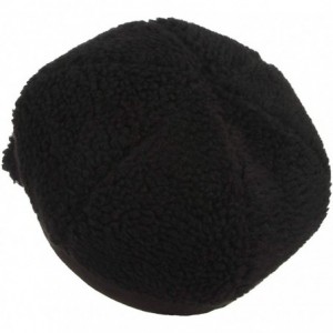 Newsboy Caps Women's Winter Fleece Suede Cabbie Newsboy Beret Hat Warm Casual Paperboy Visor Hat Cap - Black - CA18IRH8SZI $8.68