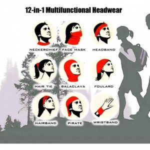 Balaclavas Seamless Neck Gaiter With Filters Bandanas Face Scarf Headwear Rave Balaclava Headwraps for Women Men - C3199Q5MO8...