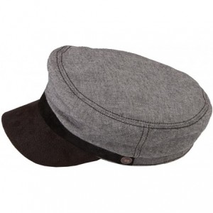 Newsboy Caps Fiddler Spitfire Brando Summer Linen Army Cap - Grey - C712NSCI3BC $43.71