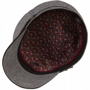 Newsboy Caps Fiddler Spitfire Brando Summer Linen Army Cap - Grey - C712NSCI3BC $43.71