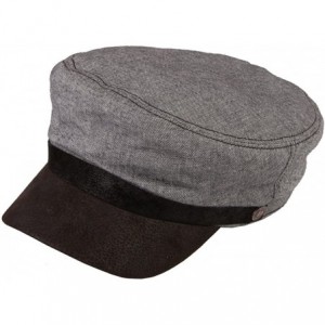 Newsboy Caps Fiddler Spitfire Brando Summer Linen Army Cap - Grey - C712NSCI3BC $43.71