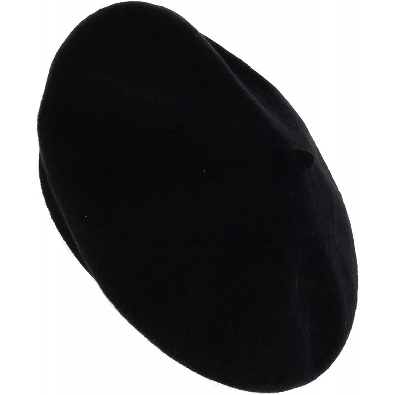 Berets Women's Wool Beret - Black - CR11HRQOOJZ $10.22