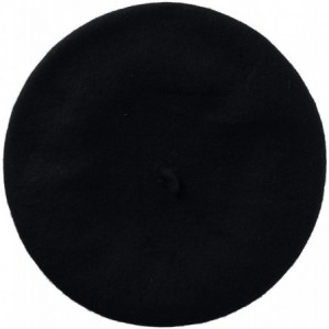 Berets Women's Wool Beret - Black - CR11HRQOOJZ $10.22