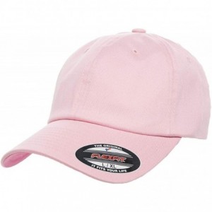 Baseball Caps Flexfit Cotton Twill Dad Hat - Low Profile- Stretch Fit Ballcap w/Hat Liner - Pink - C318H0LD0R5 $15.89