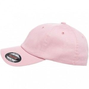 Baseball Caps Flexfit Cotton Twill Dad Hat - Low Profile- Stretch Fit Ballcap w/Hat Liner - Pink - C318H0LD0R5 $15.89