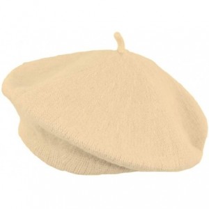 Berets Classic Wool Blend French Artist Beret Beige - CX11N84YFXZ $8.46