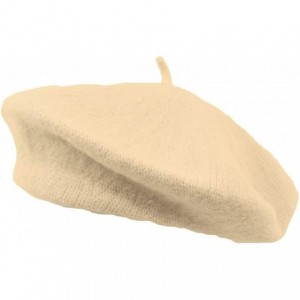 Berets Classic Wool Blend French Artist Beret Beige - CX11N84YFXZ $8.46