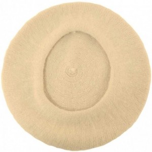 Berets Classic Wool Blend French Artist Beret Beige - CX11N84YFXZ $8.46