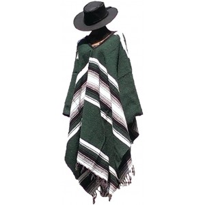 Cowboy Hats Clint Eastwood Western Black Cowboy Hat & Green Poncho Set - Green - C2122FRGBV9 $39.65