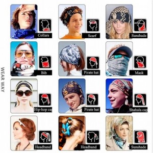 Balaclavas Headwear Bandana Windproof Headwrap Unisex Balaclava Sun UV Face Scarf for Dust Rave Running Skiing Riding - CL198...