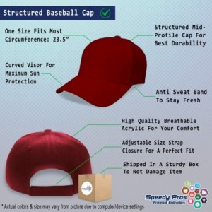 Baseball Caps Custom Baseball Cap Crab Style C Embroidery Acrylic Dad Hats for Men & Women - Burgundy - CK18SE2HWC3 $14.99