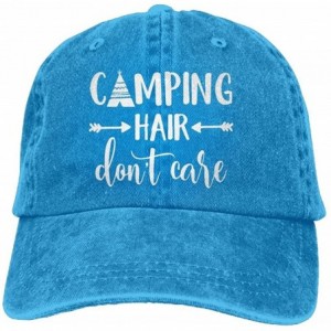 Baseball Caps Unisex Camping Hair Don't Care-1 Vintage Jeans Baseball Cap Classic Cotton Dad Hat Adjustable Plain Cap - CV18D...