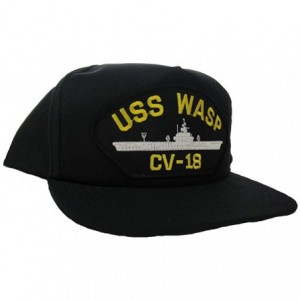 Baseball Caps USS Wasp Ballcap Black - CB112GBSIDJ $32.67