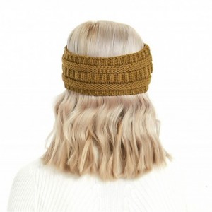 Cold Weather Headbands Winter Warm Cable Knit headband Head Wrap Ear Warmer for Women(Sandy Brown) - Sandy Brown - C418K4ZZTA...