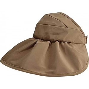 Sun Hats Adjustable Summer Beach Sun Visor Foldable Roll up Wide Brim Hat Cap for Girls or Lady XMZ11 - Khaki - CW121W620KF $...