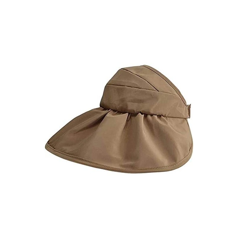 Sun Hats Adjustable Summer Beach Sun Visor Foldable Roll up Wide Brim Hat Cap for Girls or Lady XMZ11 - Khaki - CW121W620KF $...