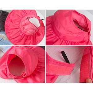 Sun Hats Adjustable Summer Beach Sun Visor Foldable Roll up Wide Brim Hat Cap for Girls or Lady XMZ11 - Khaki - CW121W620KF $...