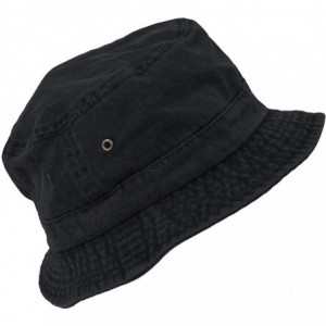 Sun Hats Washed Hats- Royal Medium/Large - Black - CH11O94PRQ7 $16.39