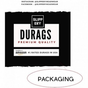 Skullies & Beanies Slippery Apparel - Velvet Premium Durag 360 Waves Extra Long Straps for Men Will Last for Years - CZ18ILSD...