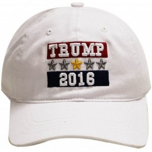 Baseball Caps Trump Stras Cotton Baseball Cap White - C612CI0E1SN $10.78