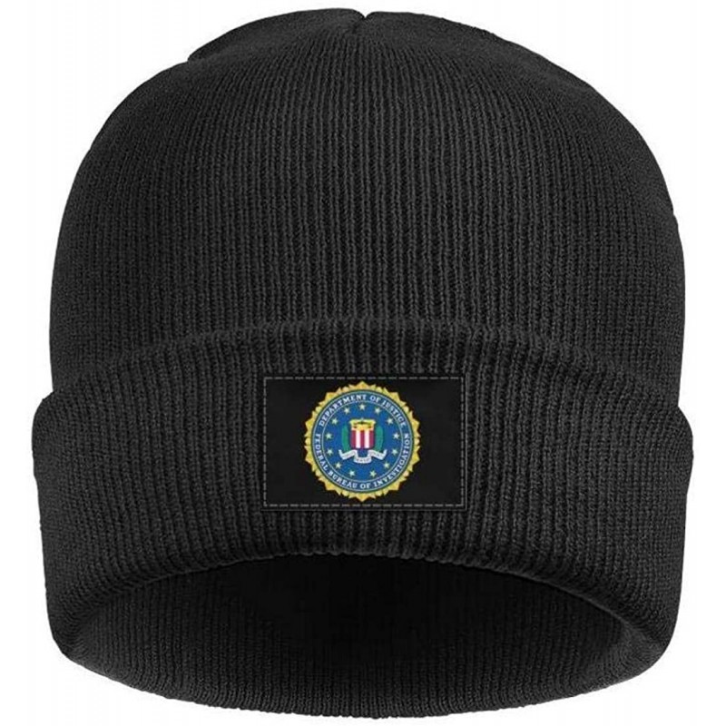 Skullies & Beanies Unisex Knit Hat Fishing-Master-Baiter-Hook- Warm Black Sport Watch Cap - Federal Bureau of - CD19297XHD9 $...