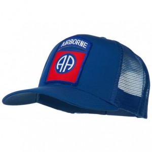 Baseball Caps 82nd Airborne Military Patched Mesh Cap - Royal - C511Q3SPCWV $24.03