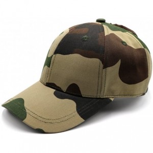 Baseball Caps Ponytail High Buns Ponycaps Baseball Adjustable - Cotton Camouflage Green - CV18GQOZCSK $15.07