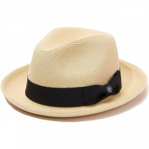 Fedoras Genoa Fedora Bucket Sun Straw Beach Hat Fine Braid UPF50+ Unisex - Beige_bowbk - CF19345K4QK $35.22