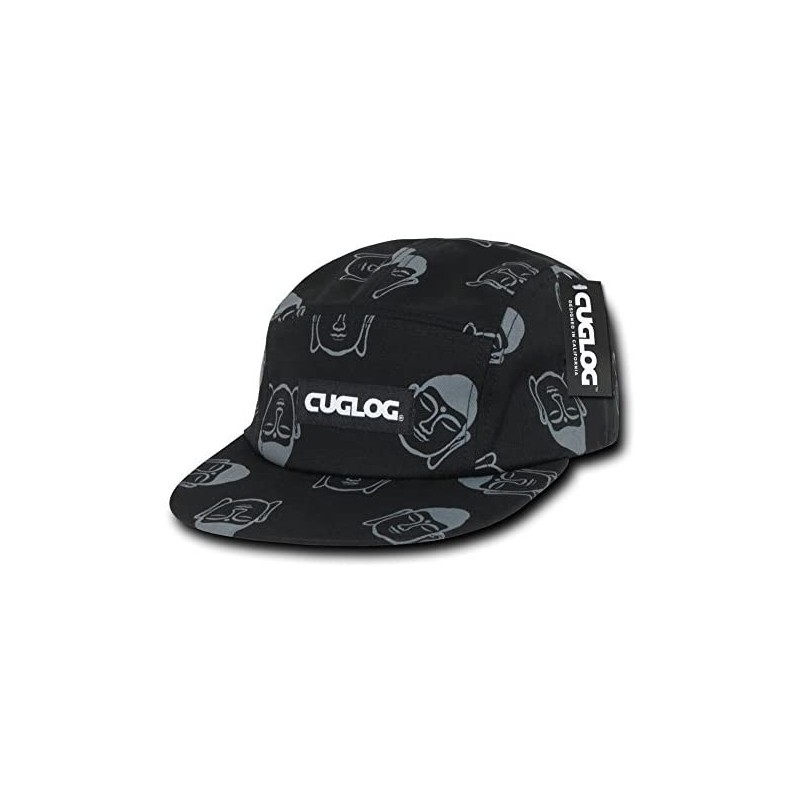 Baseball Caps 5 Panel Buddha Racer Cap - Black - CI11CMDUNEN $14.98