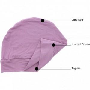 Skullies & Beanies Womens Soft Sleep Cap Comfy Cancer Hat with Hearts Applique - Rose - CS189SU28E6 $20.79