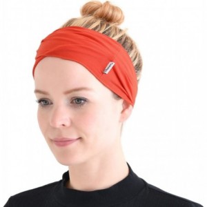 Headbands Mens Womens Elastic Bandana Headband Japanese Long Hair Dreads Head Wrap - Vivid Orange - CO189MSEX45 $15.11
