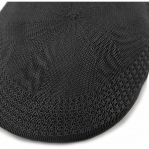 Newsboy Caps Light Weight Classic Mesh Newsboy Ivy Gatsby Cabbie Golf Hat Cap - Black - CW1869360O9 $9.39