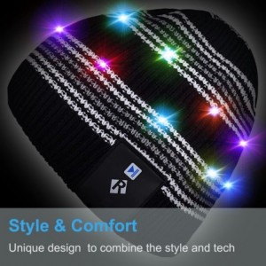 Skullies & Beanies Light Up Beanie Hat Stylish Unisex LED Knit Cap for Indoor and Outdoor - Lb003-black-string - C4186LC0T60 ...