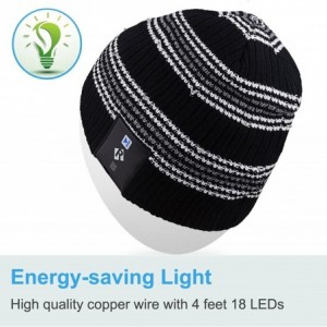 Skullies & Beanies Light Up Beanie Hat Stylish Unisex LED Knit Cap for Indoor and Outdoor - Lb003-black-string - C4186LC0T60 ...